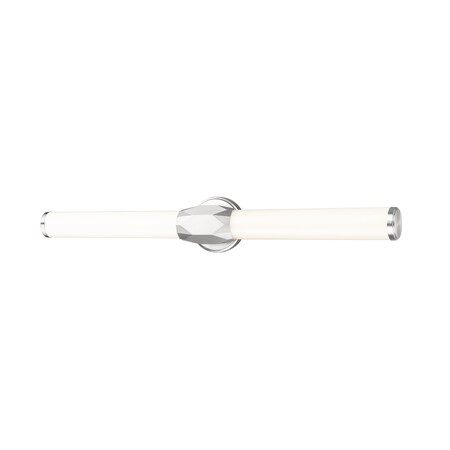 Z-Lite Cooper Vanity, 1-Light, 32 In.W x 4 In.L x 4.75 In.H, Brushed Nickel/Frosted 1010-32W-BN-LED